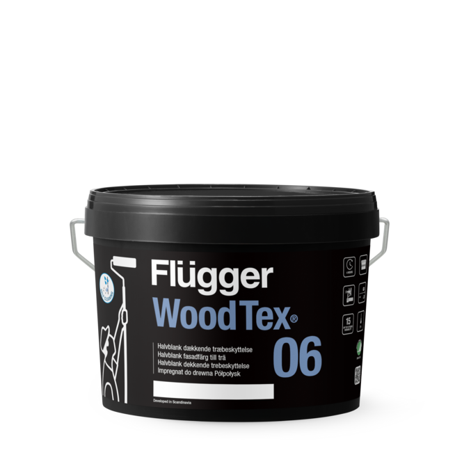 Flügger 06 Wood Tex Svart_3 L