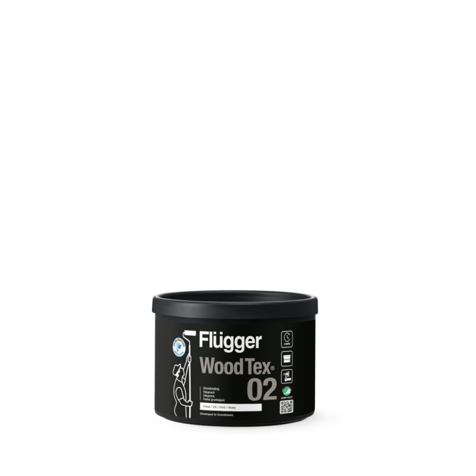 Flügger 02 Wood Tex Vit_0,38 L