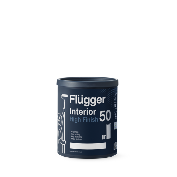 Flügger Interior High Finish 50 Äggvit 0502-Y_0,75 L