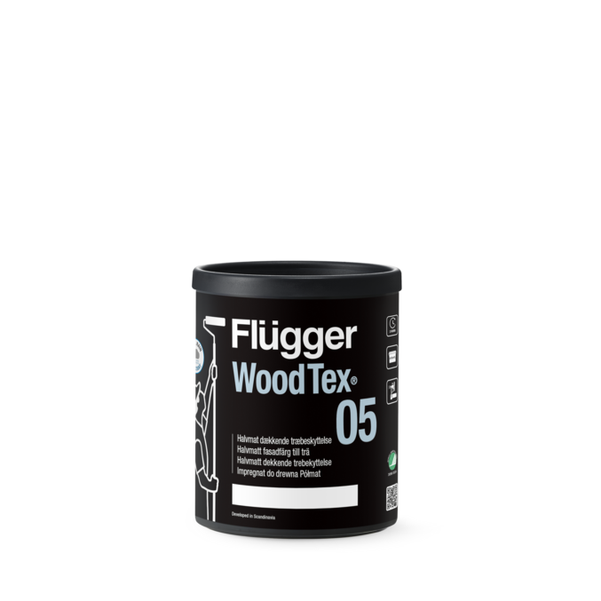 Flügger 05 Wood Tex Svart_0,75 L