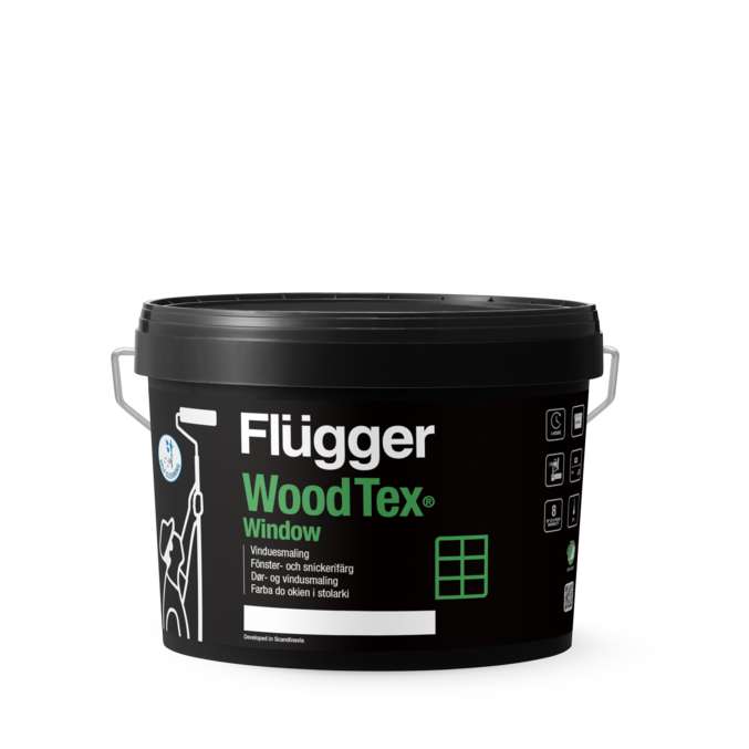 Flügger Wood Tex Window Svart_3 L