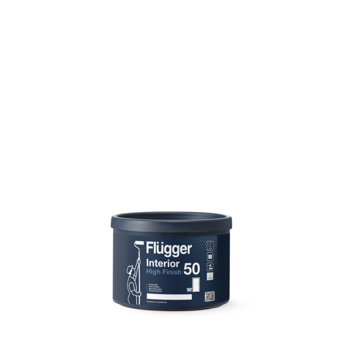 Flügger Interior High Finish 50 Svart_0,38 L