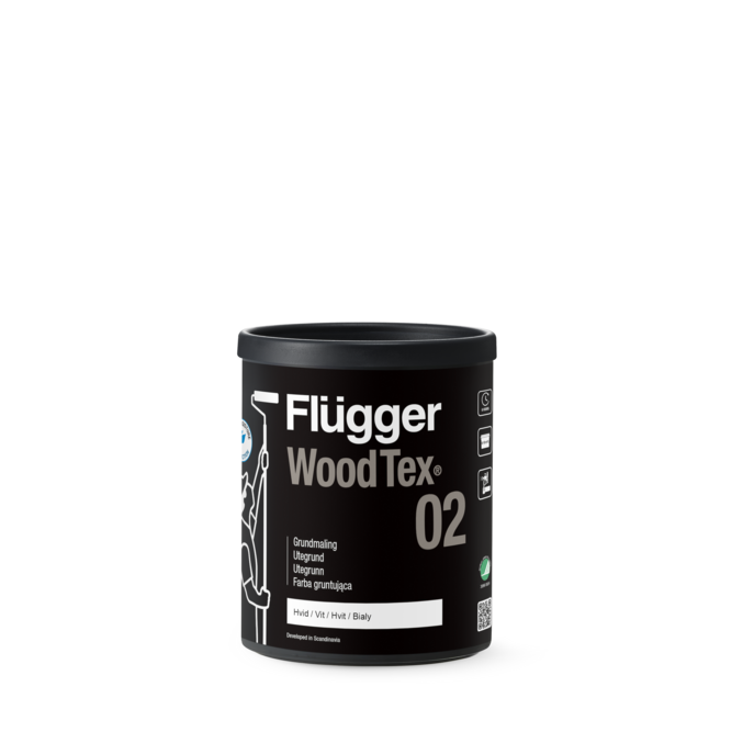 Flügger 02 Wood Tex Vit_0,75 L - Färg | Råneå Bygghandel