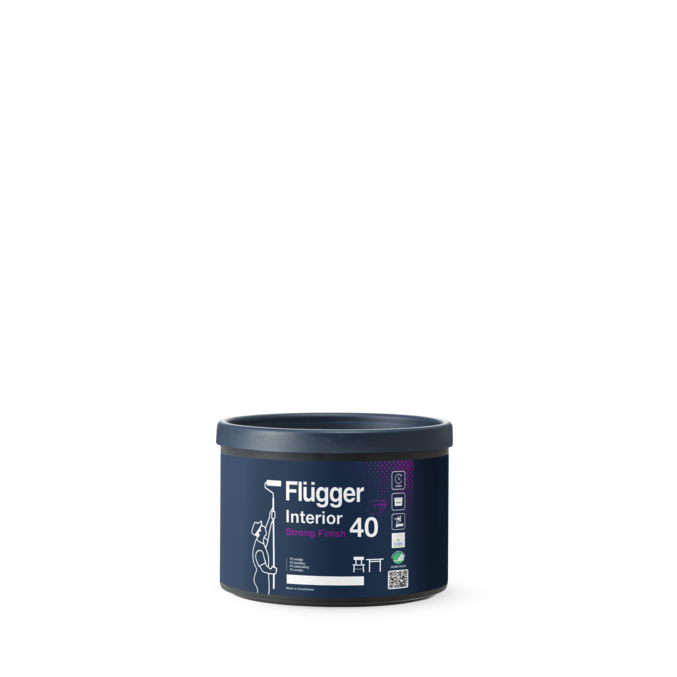 Flügger Interior Strong Finish 40 Råvit S0500-N_0,38 L