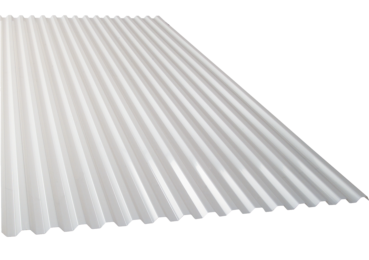 Plasttak korrugerad gop esslon 75/20 opalvit 3000x1135mm