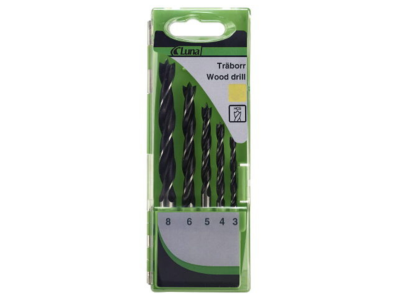 Spiralborrsats trä hcs 4mm 5mm 6mm 8mm 10mm