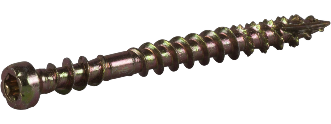 Sockelskruv tx10 gulkromaterad 3,9x42