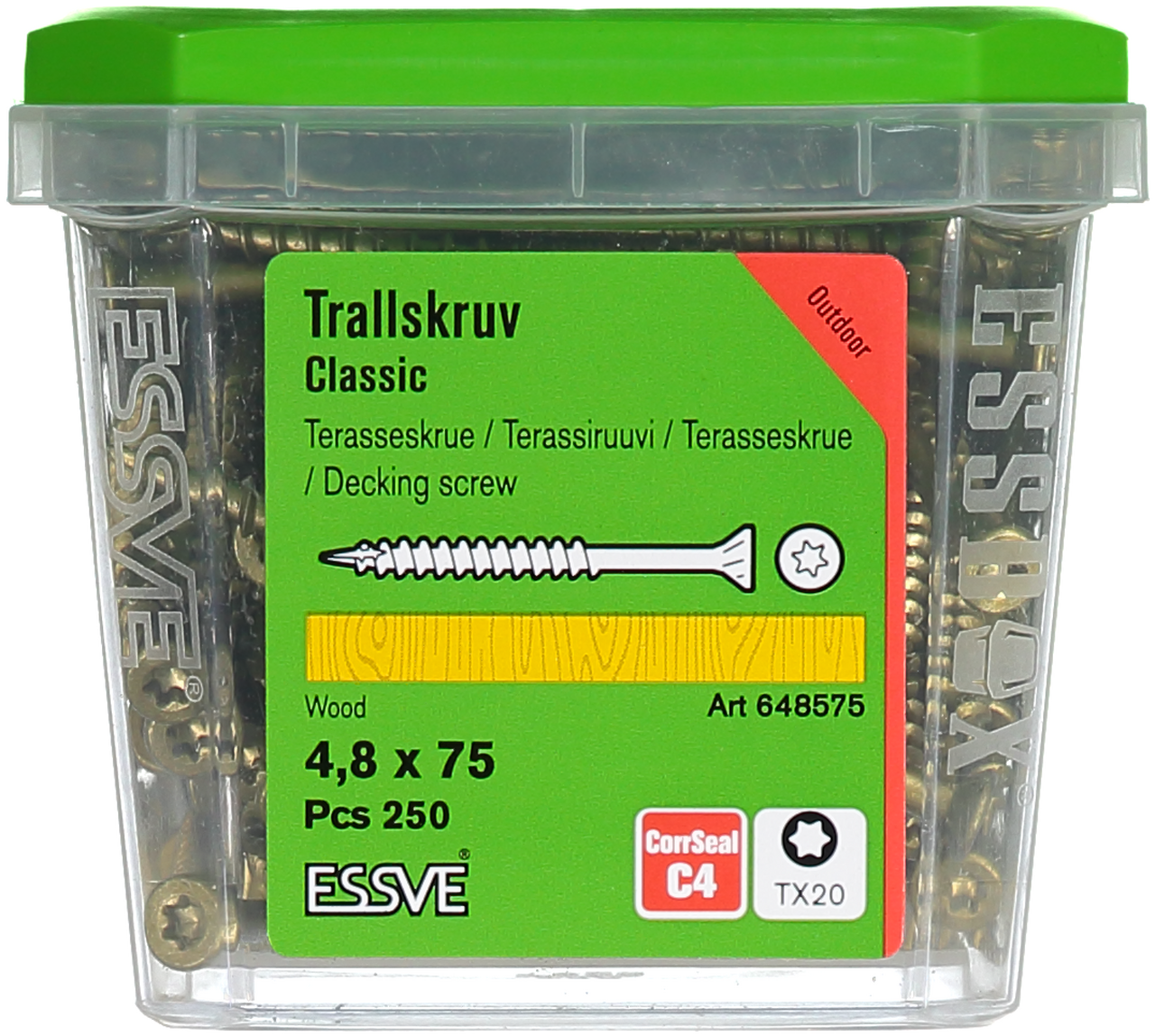 Trallskruv classic corrseal Tx20 4,8x75