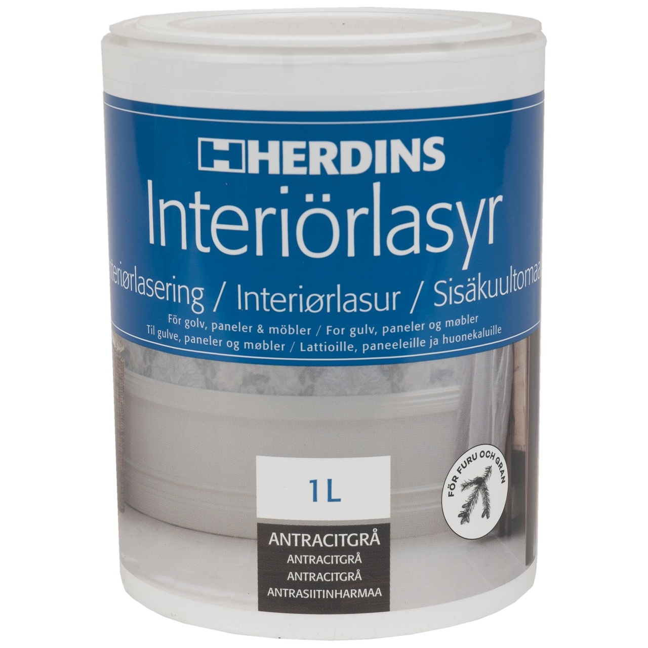 Interiörlasyr Aqua 313 Antracitgrå 1L