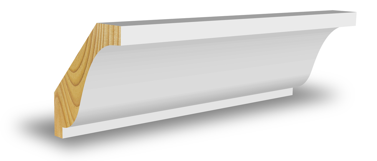 Taklist allmoge 15x56x3000mm vit