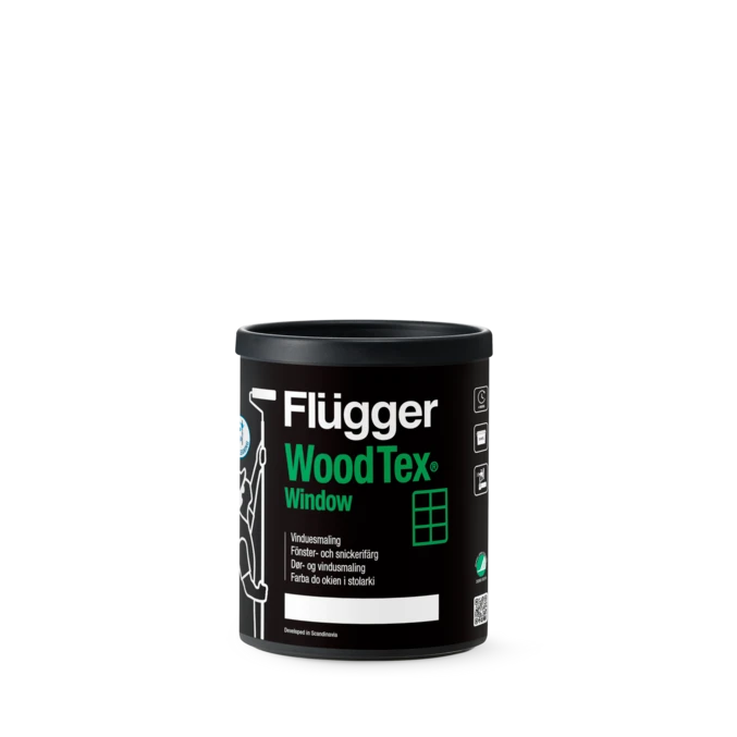 Flügger Wood Tex Window Svart_0,75 L