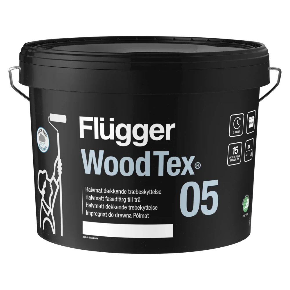 Flügger 05 Wood Tex Flügger White / Base 1_9,1 L