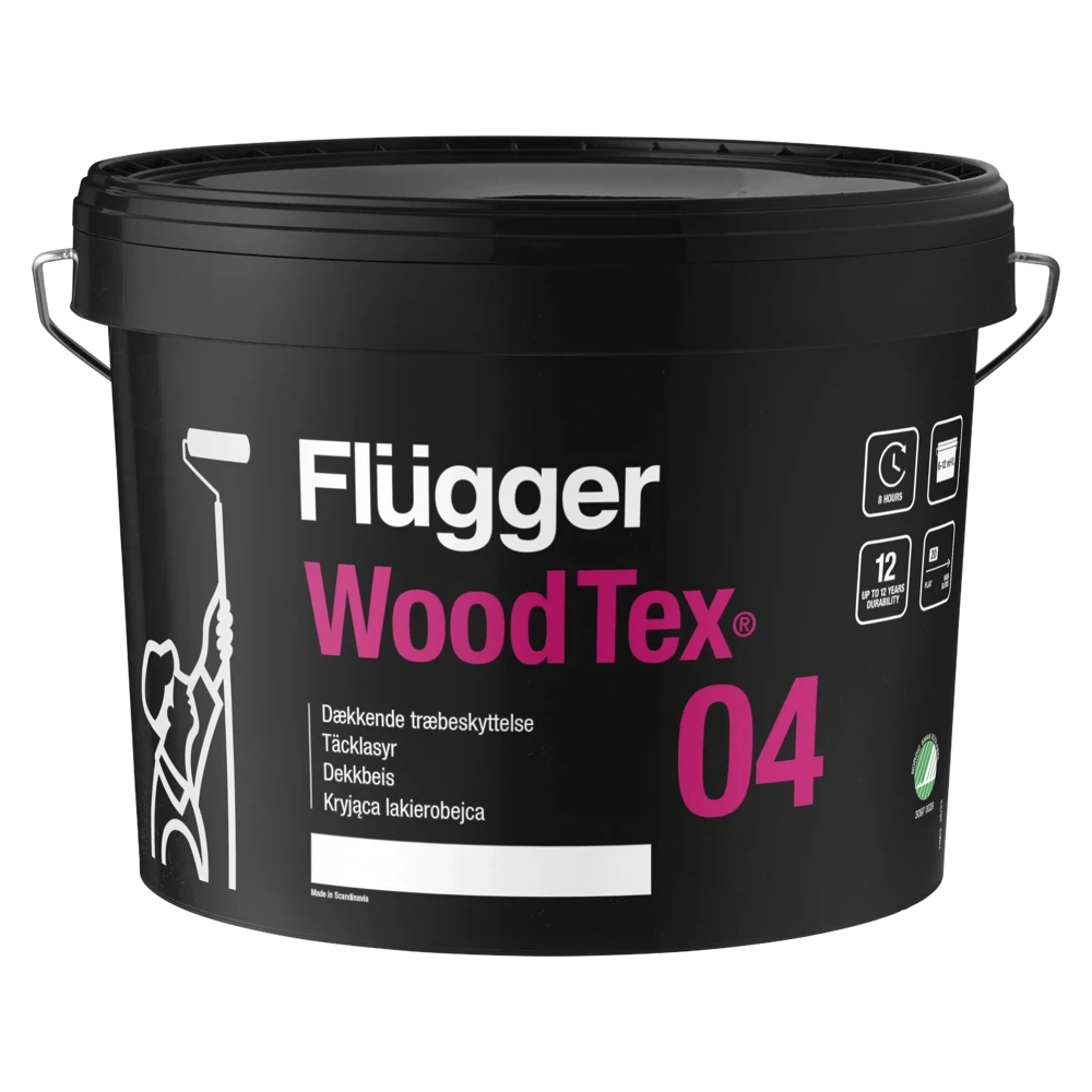 Flügger 04 Wood Tex Vit / Bas 1_9,1 L